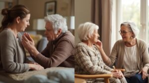 Communication: Dementia Care at Home Advantages of Home Communication One-to-one conversations happen naturally at home. Additionally, familiar voices and faces reduce anxiety. Furthermore, carers learn individual communication preferences quickly.